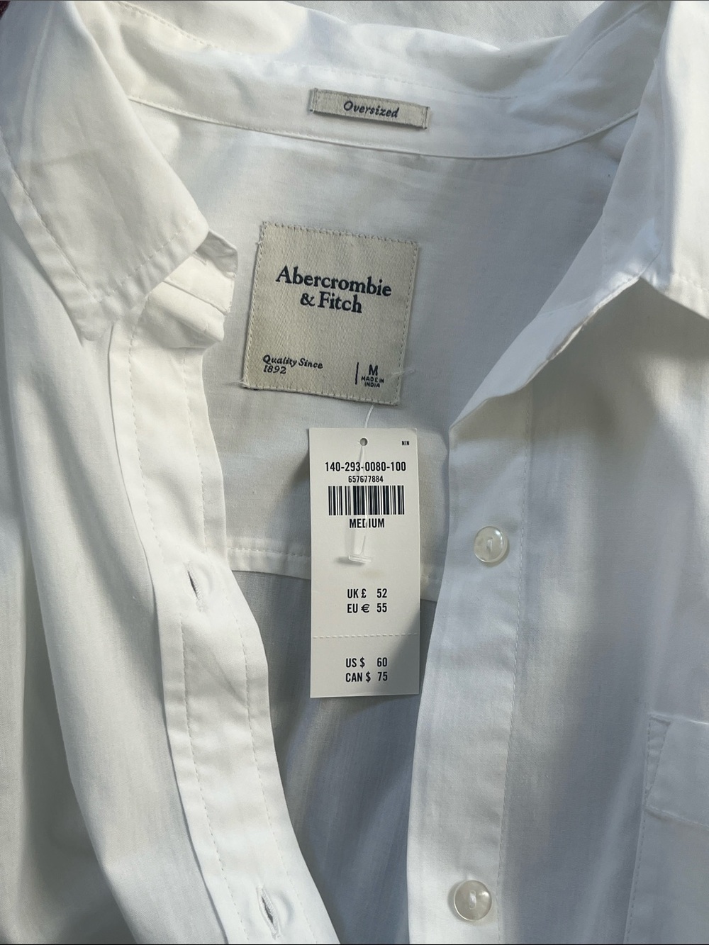 Abercrombie & Fitch Women’s White Casual Button-Down Shirt - Picture 2 of 5
